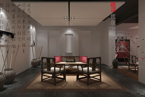 簡約中式風格禪茶室設計——古雅、幽靜，富有禪意風韻