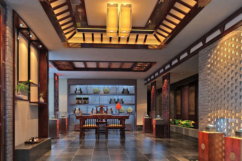 中式風格茶樓設計，大氣華貴充滿文化氣息